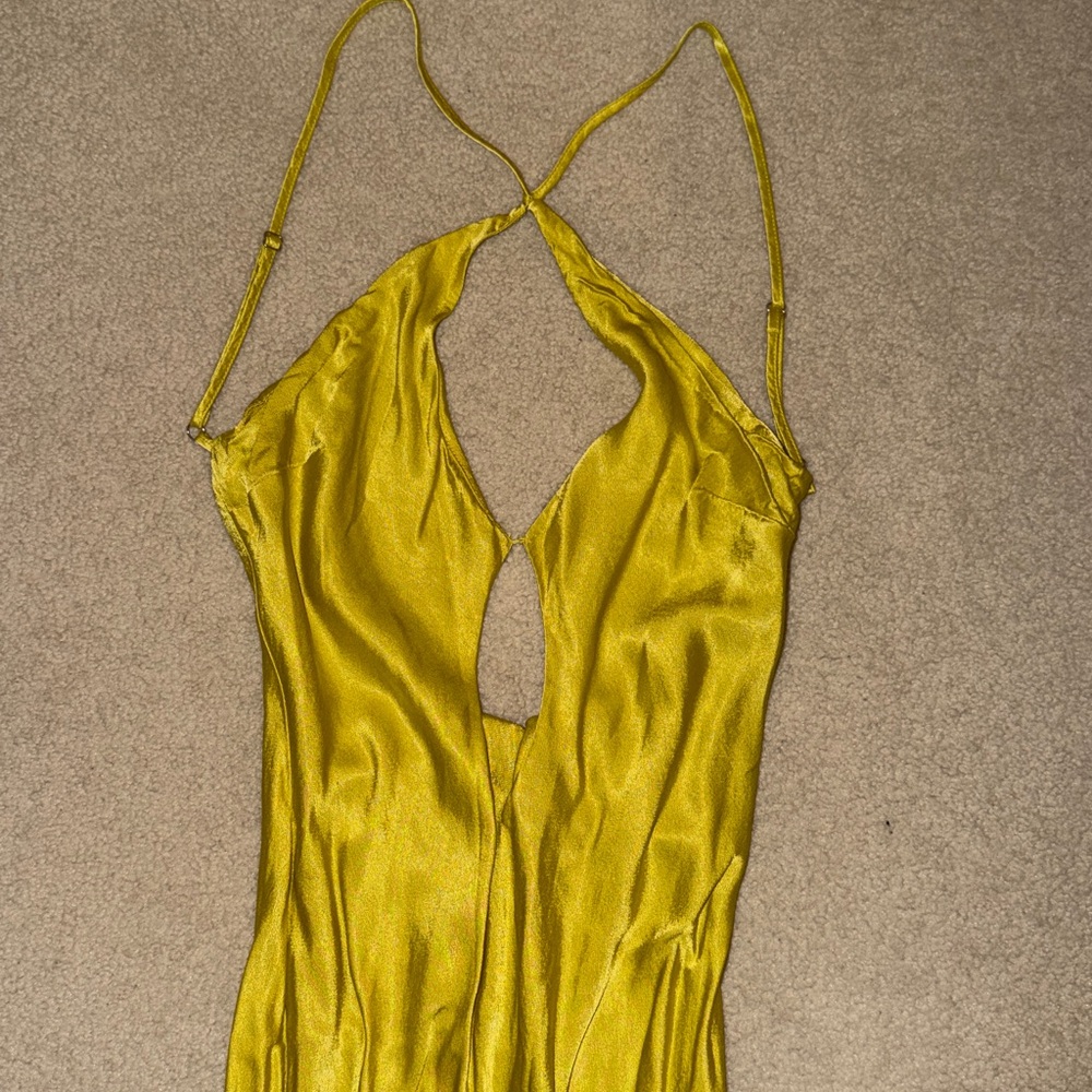 Zara XS DRESS SATIN MAXI WITH SLIT - Picture 3 of 11